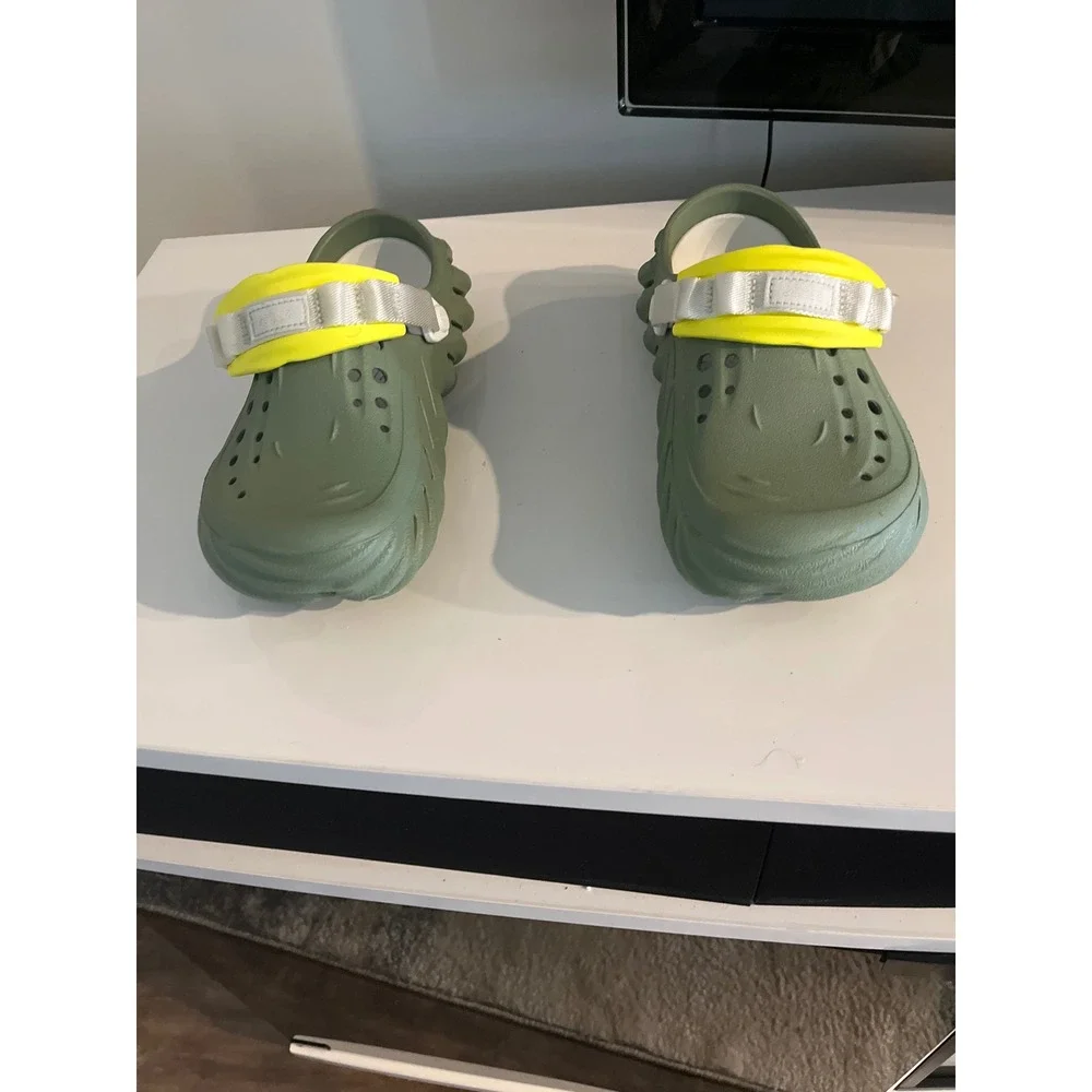 Crocs Echo Clog Green Tumbleweed Lime Yellow Mens 9 Womens 11 207937-2V0